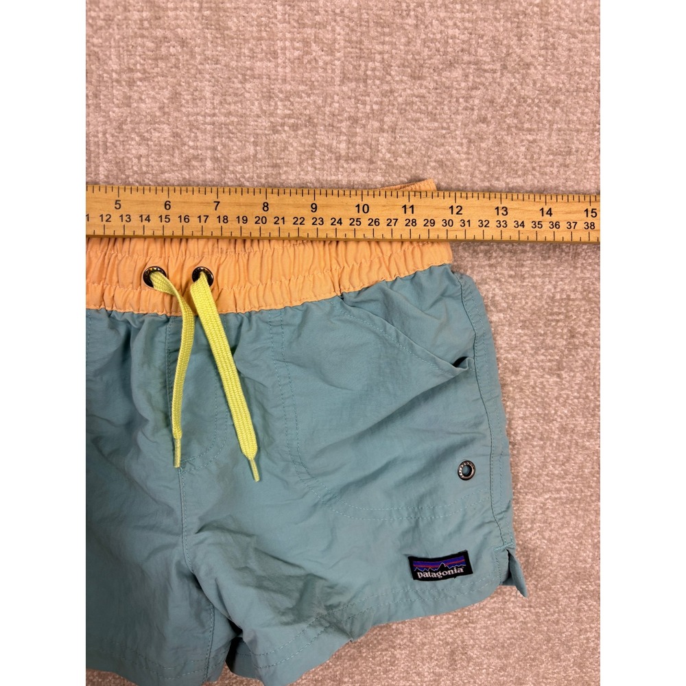 Patagonia Kids Baggies Shorts Blue Peach Recycled Nylon Size L Large 4017 - Picture 3 of 7